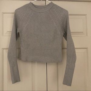 Grey Knit crop sweater